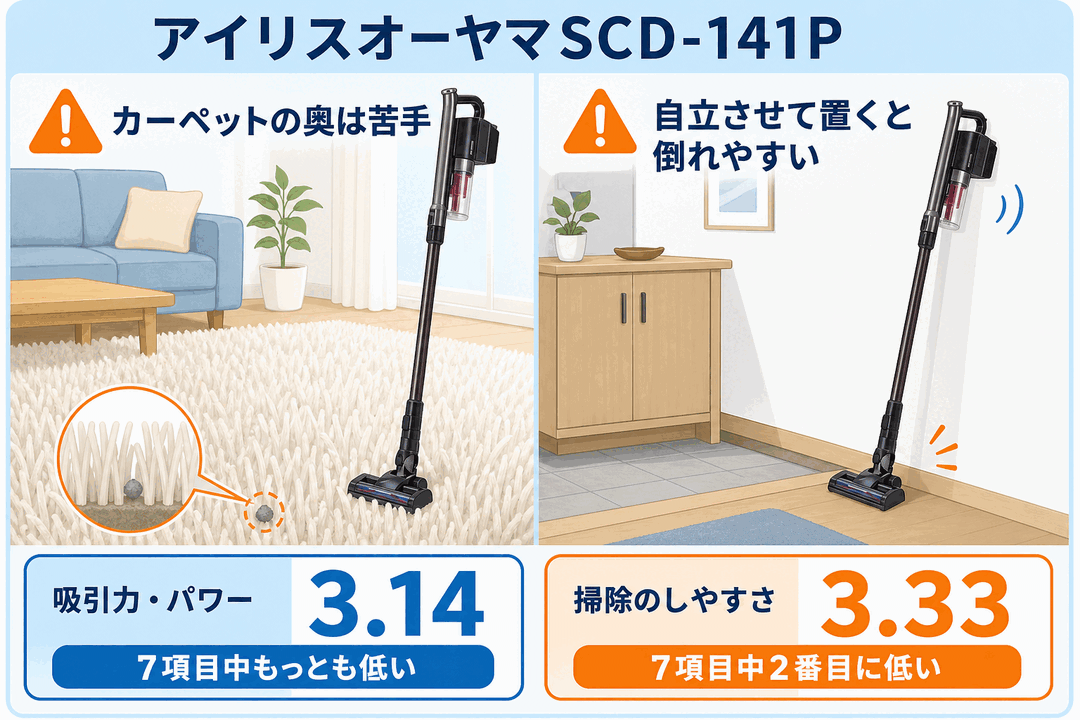 アイリスオーヤマSCD-141Pの口コミ・デメリット fig03