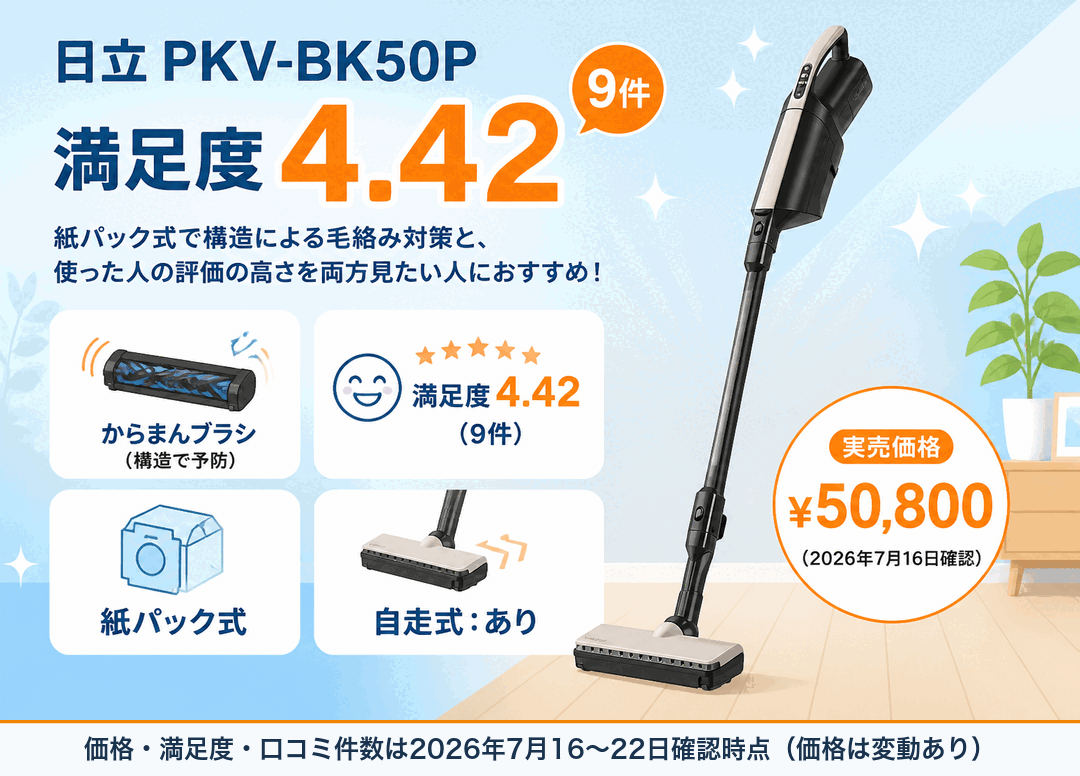 日立PKV-BK50P 満足度4.42