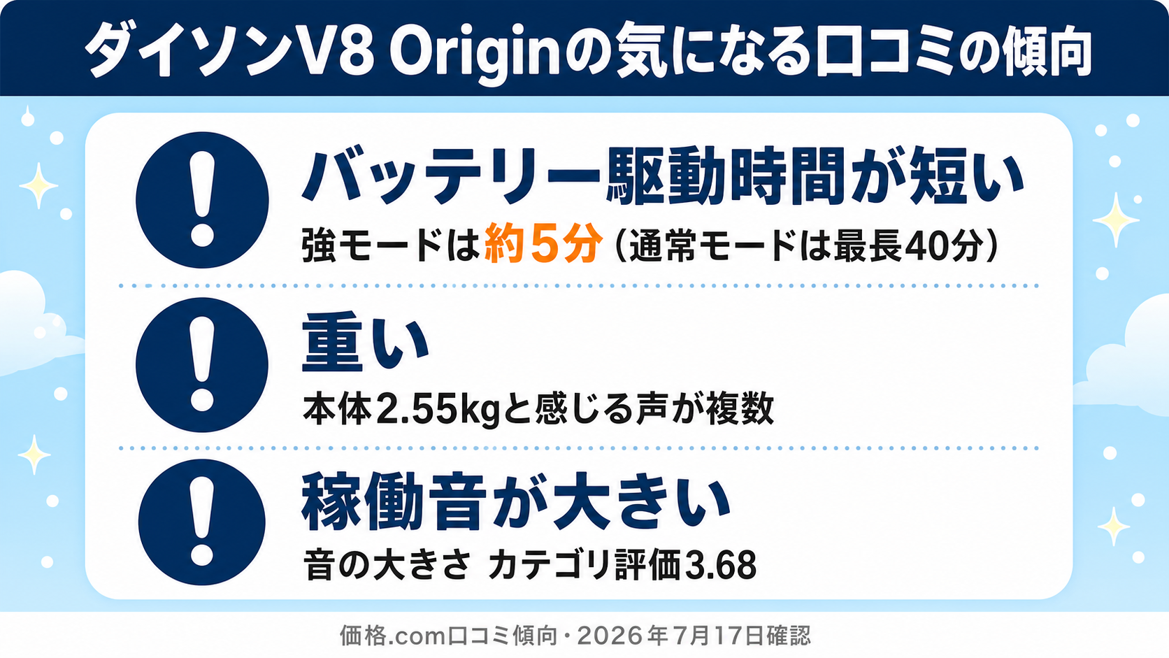 ダイソンV8 Originの口コミとデメリット fig05